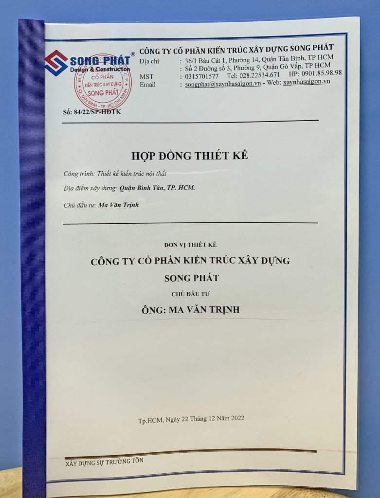 Hợp đồng anh Trịnh đã ký vào ngày 22/12/2022