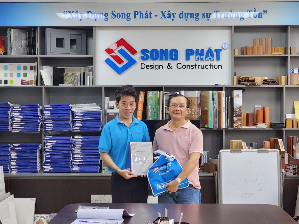 Anh Linh đã ký hợp đồng thiết kế kiến trúc nội thất cùng Song Phát