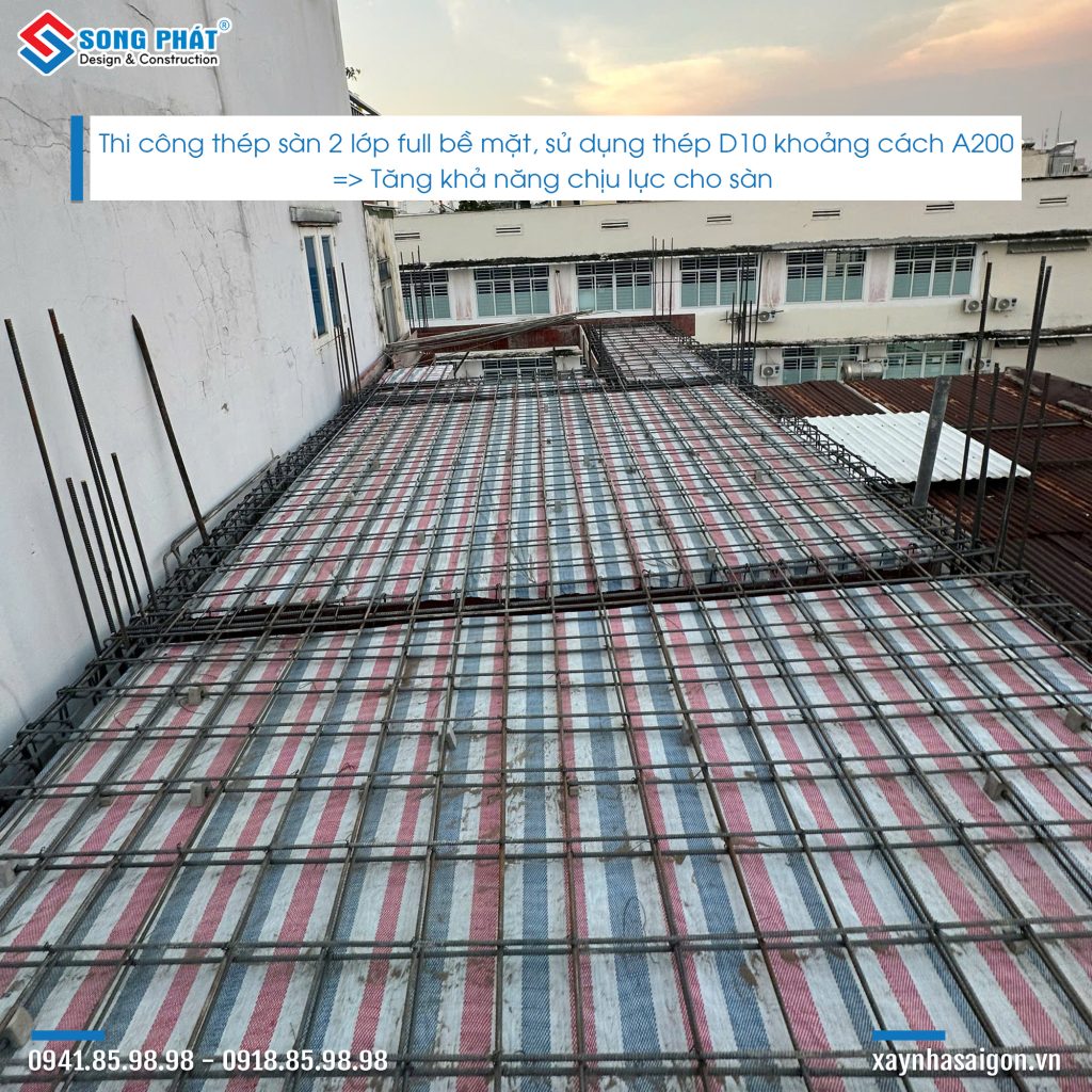 02/12 Hoàn thiện đi thép sàn sân thượng