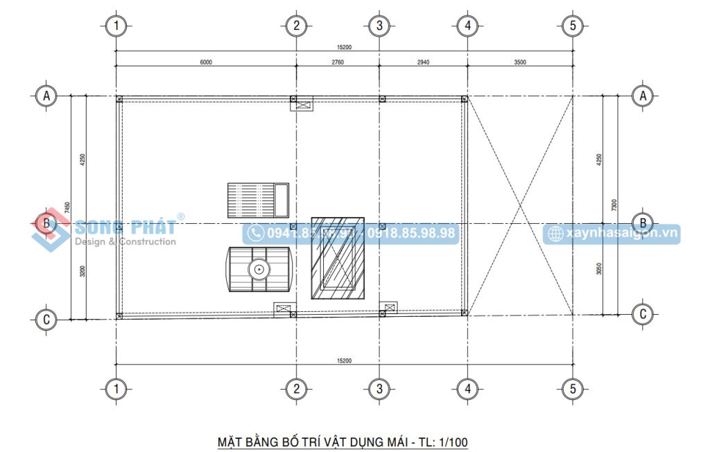 Mặt bằng mái BTCT