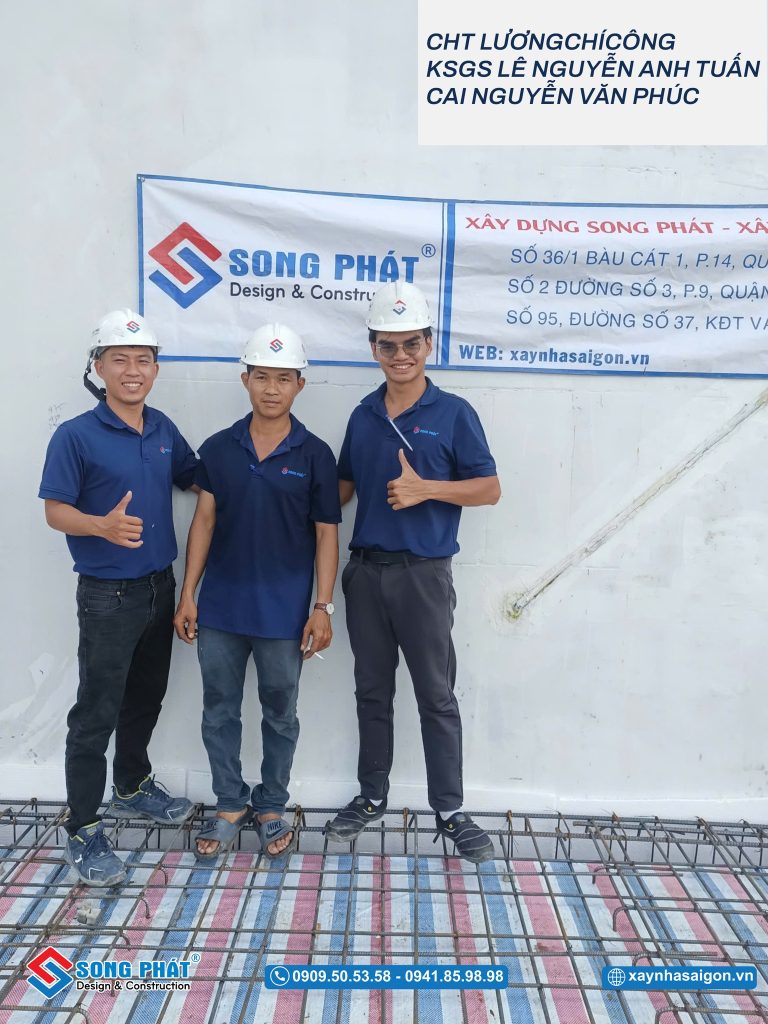 Đội ngũ Song Phát có mặt giám sát và kiểm tra quá trình thi công