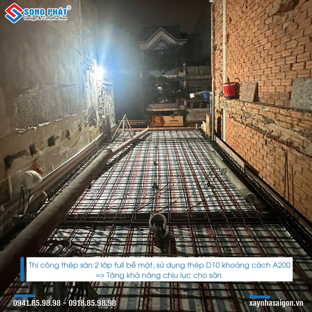 29/07 Hoàn thiện đi thép sàn lầu 1