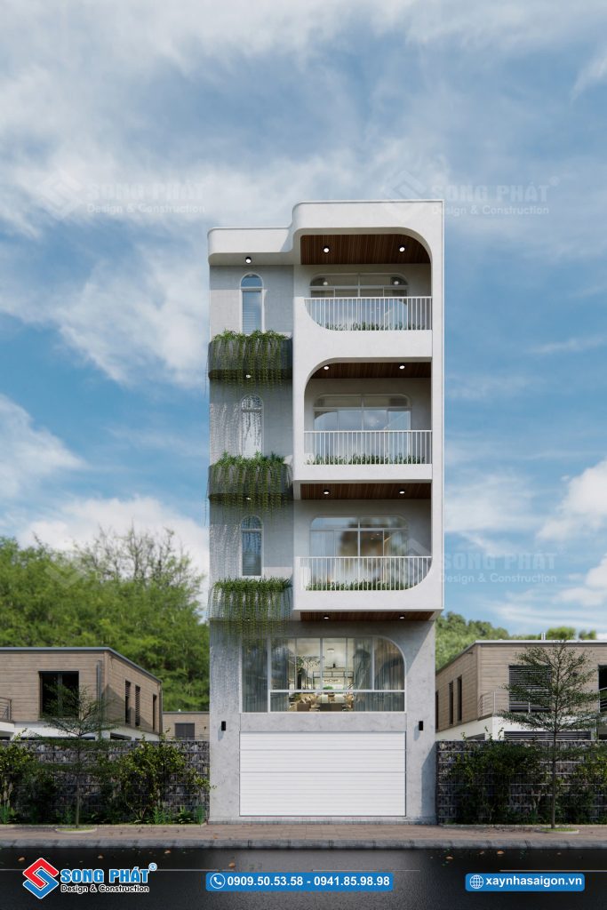 Phối cảnh mặt tiền gia đình chị Phượng đã chốt thi công