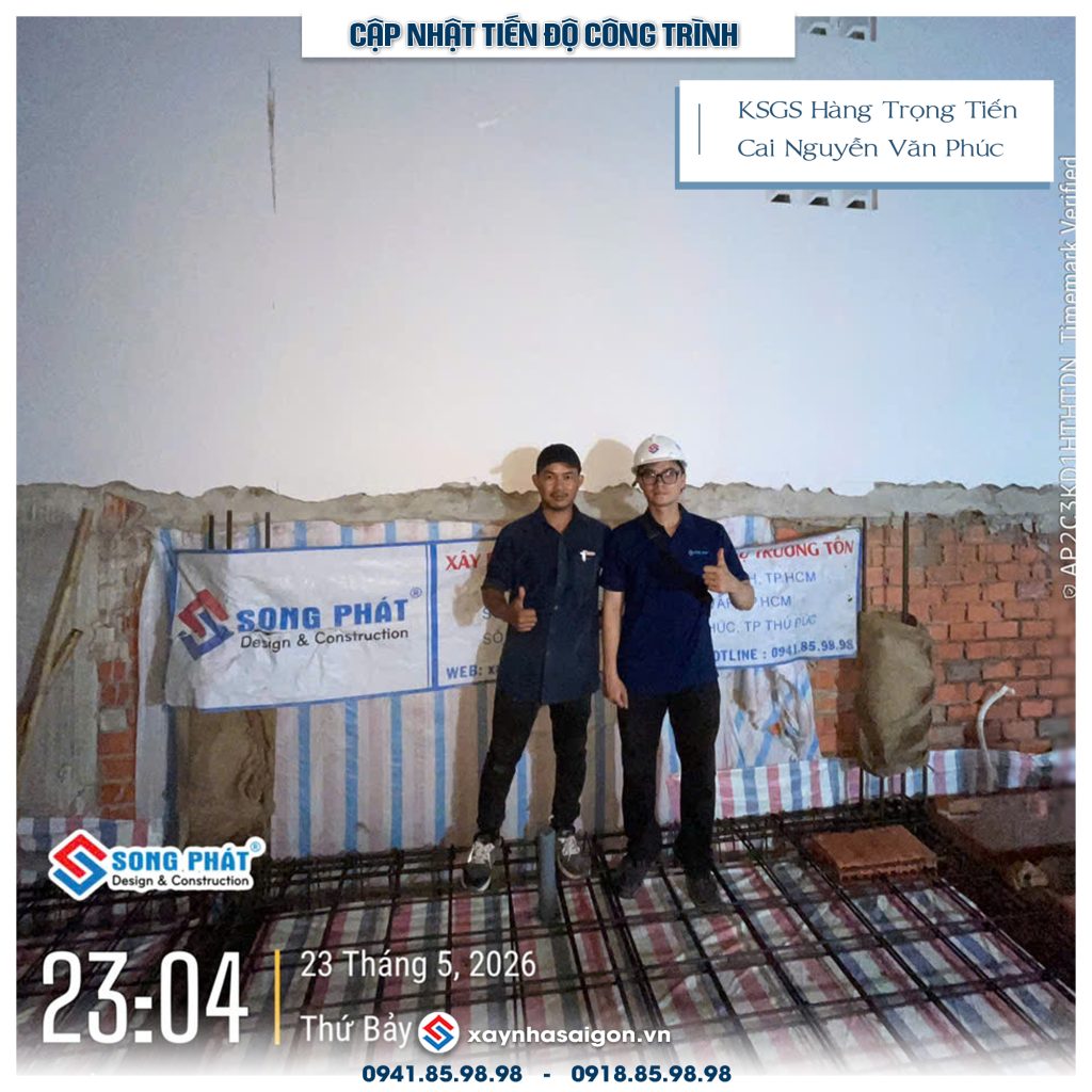 Đội ngũ Song Phát nghiệm thu thép sàn hoàn thiện