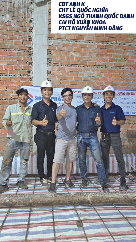 CĐt cùng đội ngũ Song Phát có mặt kiểm tra thép sàn hoàn thiện