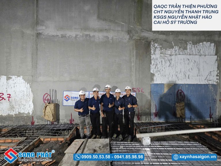 Đội ngũ Song Phát có mặt kiểm tra thép sàn hoàn thiện