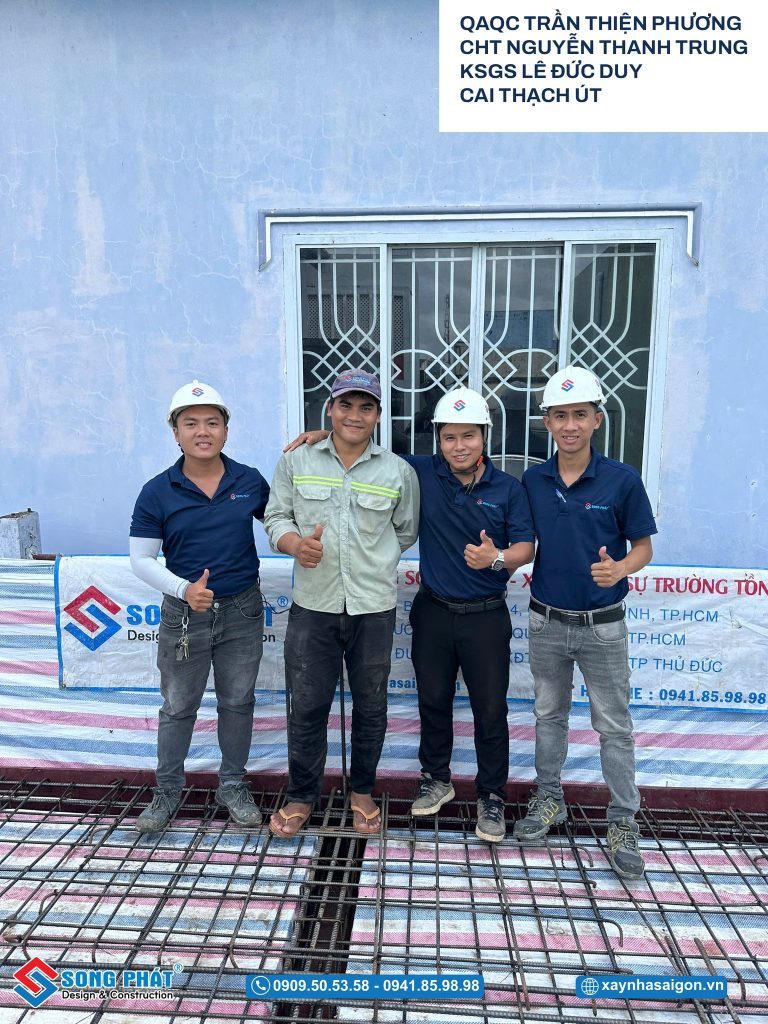 Đội ngũ Song Phát có mặt kiểm tra thép sàn hoàn thiện