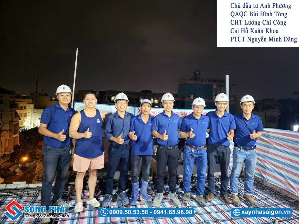 Đội ngũ Song Phát có mặt kiểm tra thép sàn hoàn thiện