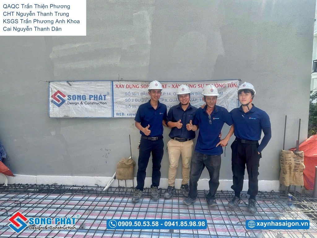 Đội ngũ Song Phát có mặt kiểm tra thép sàn hoàn thiện