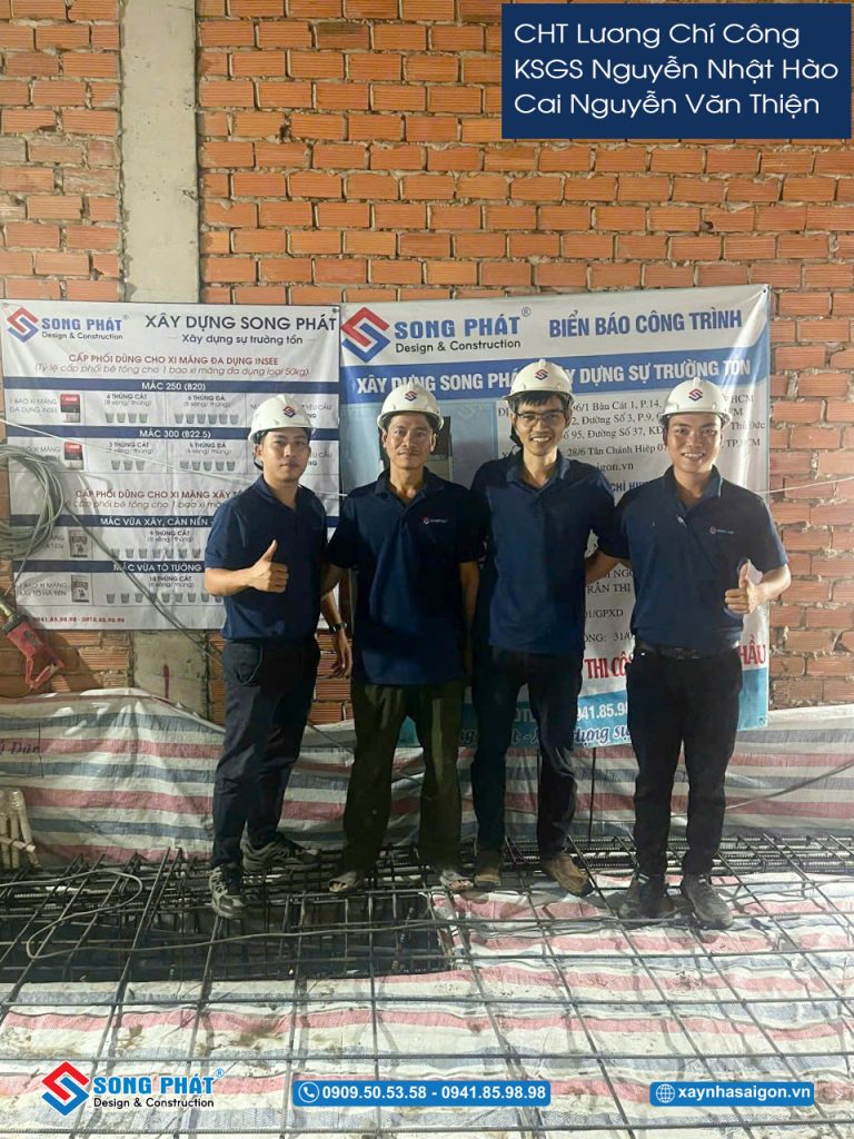 Đội ngũ Song Phát có mặt kiểm tra thép sàn hoàn thiện