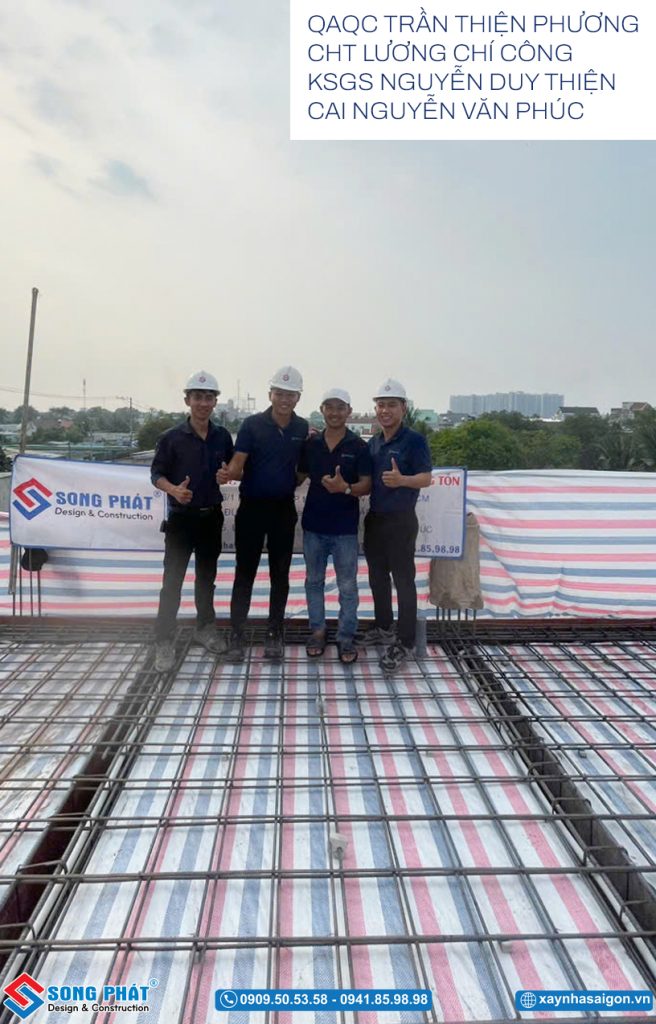 Đội ngũ Song Phát có mặt kiểm tra thép sàn hoàn thiện