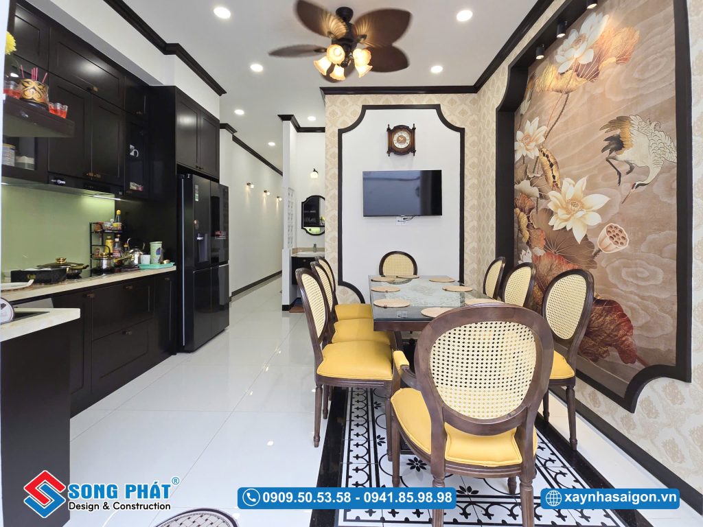 Hệ tủ bếp kịch trần tối ưu không gian sử dụng