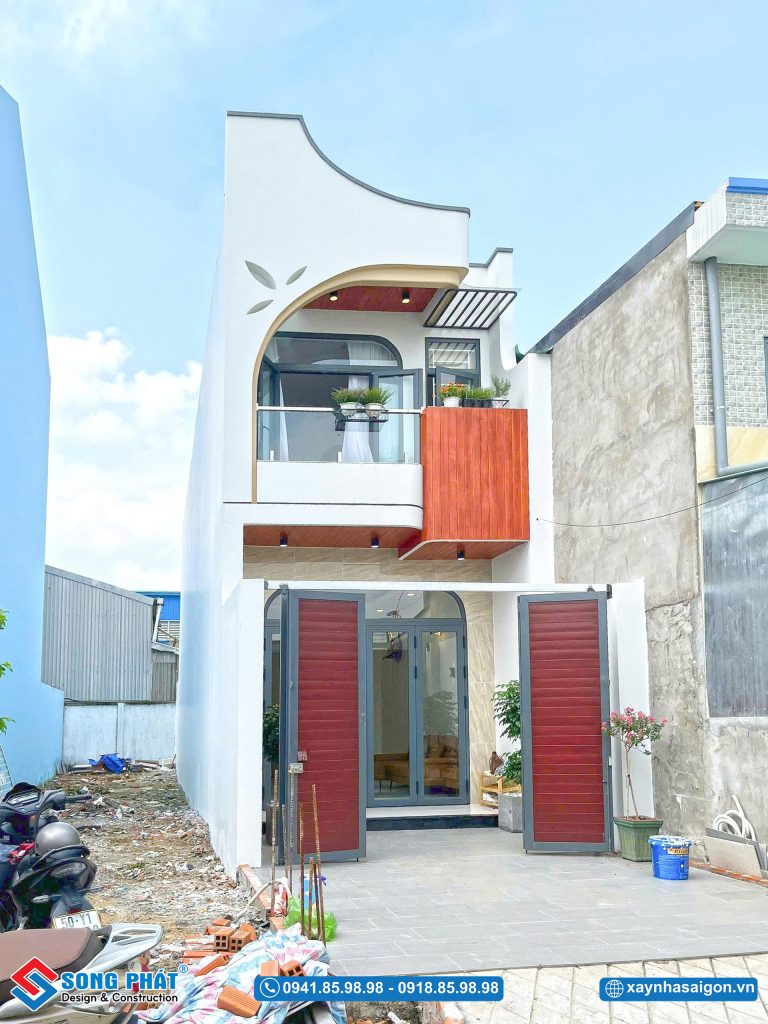 một góc nhìn khác của nhà phố 2 tầng 4x22m