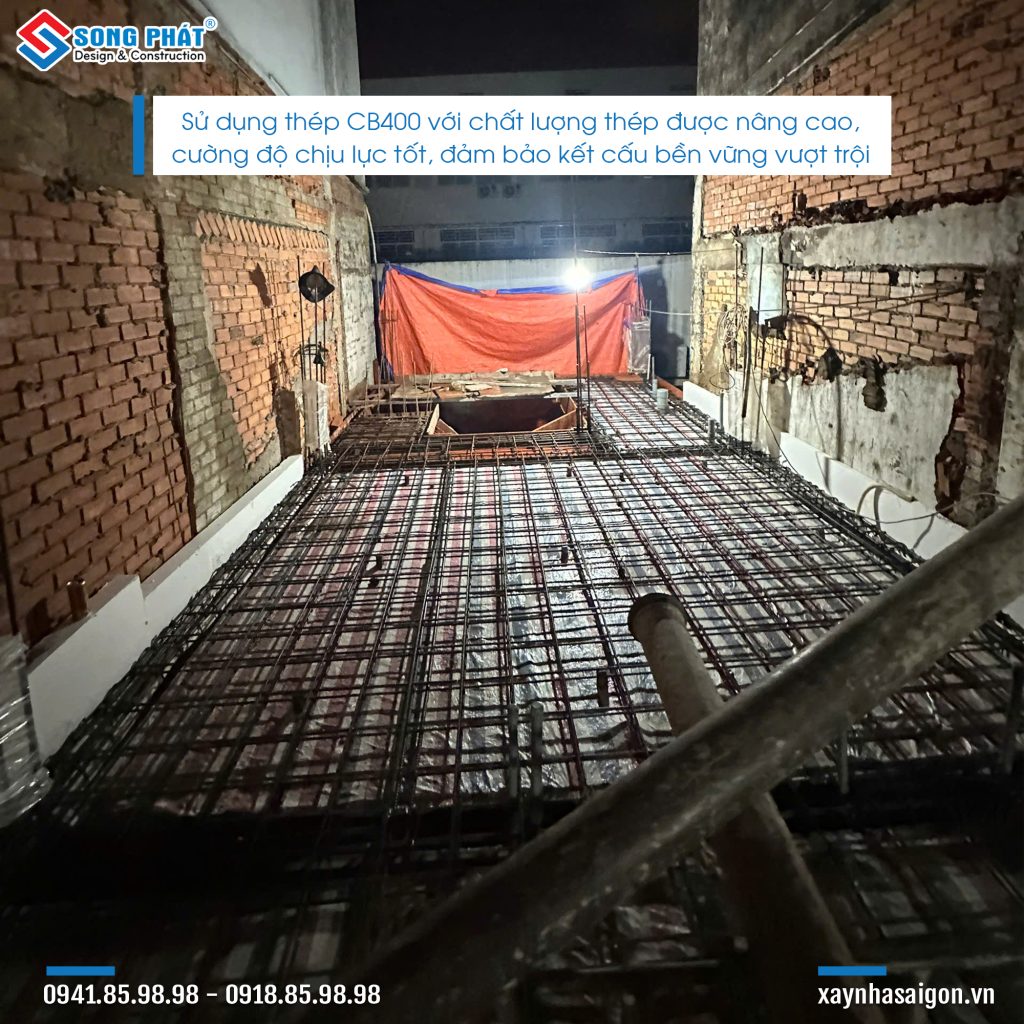 09/11 Hoàn thiện đi thép sàn lầu 1