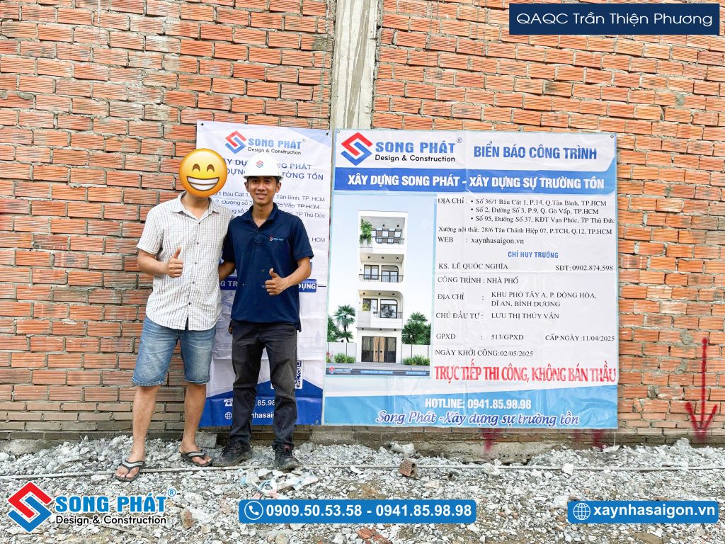Chủ đầu tư cùng đại diện Song Phát trong buổi khởi công công trình