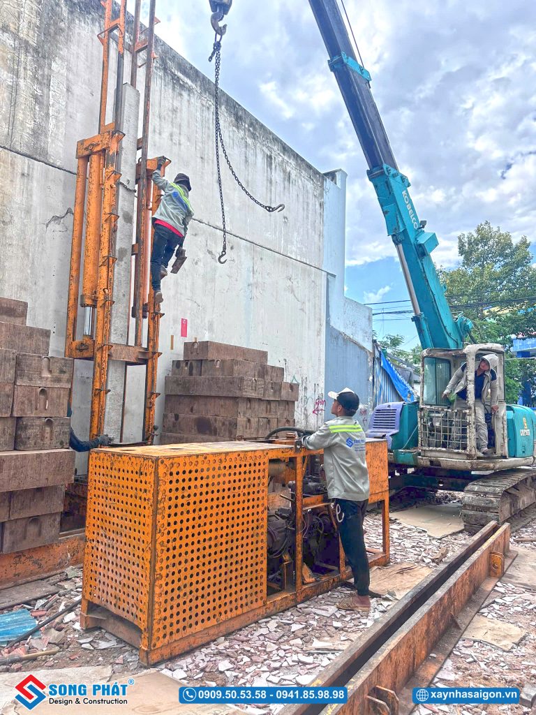 06/07 Thi công ép cọc cho toàn bộ công trình