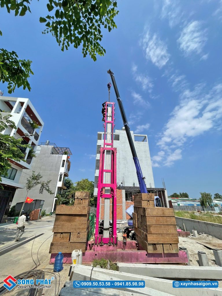 29/04 Ép cọc cho toàn bộ công trình