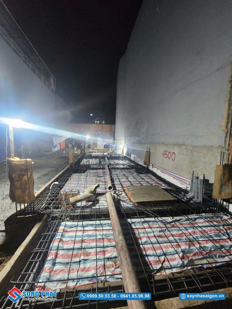 20/04 Hoàn thiện đi thép móng - sàn trệt 