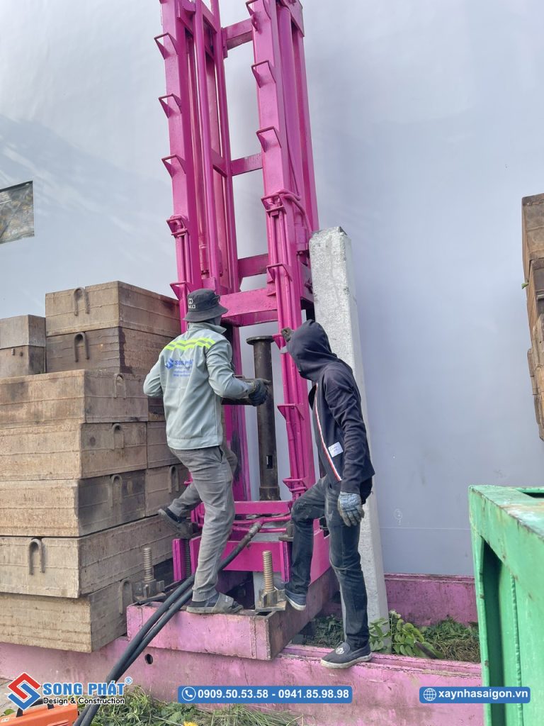 15/04 Ép cọc tải cho toàn bộ công trình