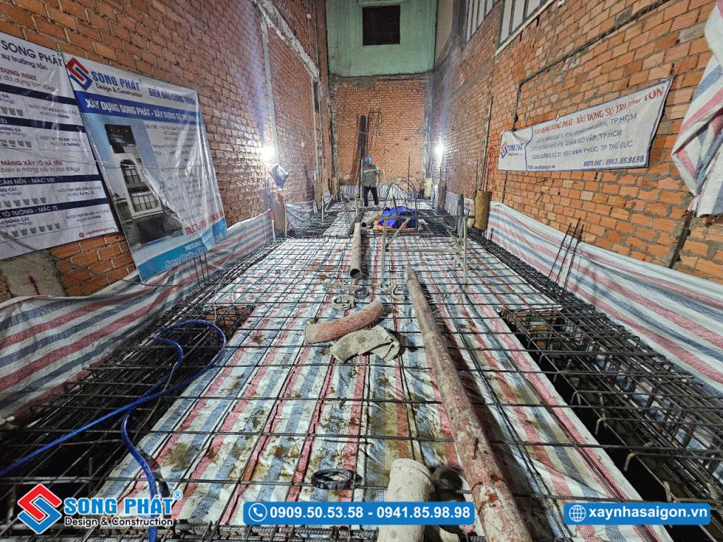 19/04 Hoàn thiện đi thép móng, giằng móng