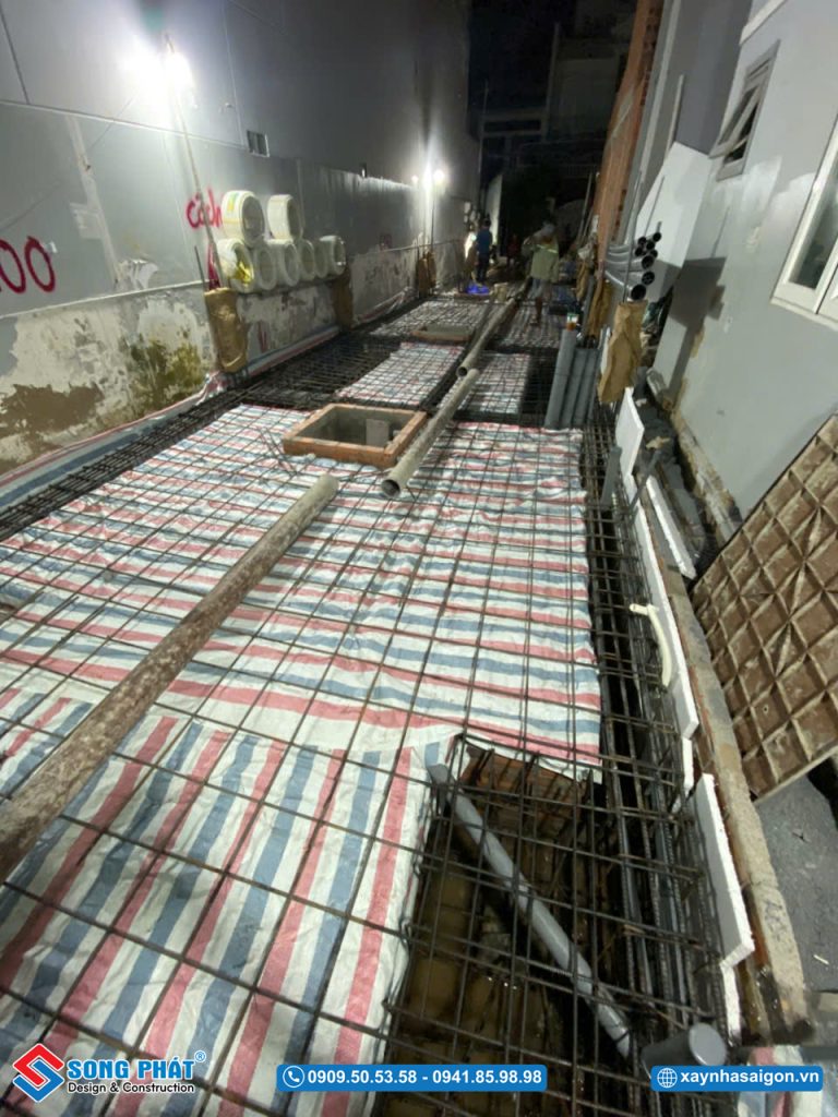 23/06 Đi thép móng, sàn trệt 