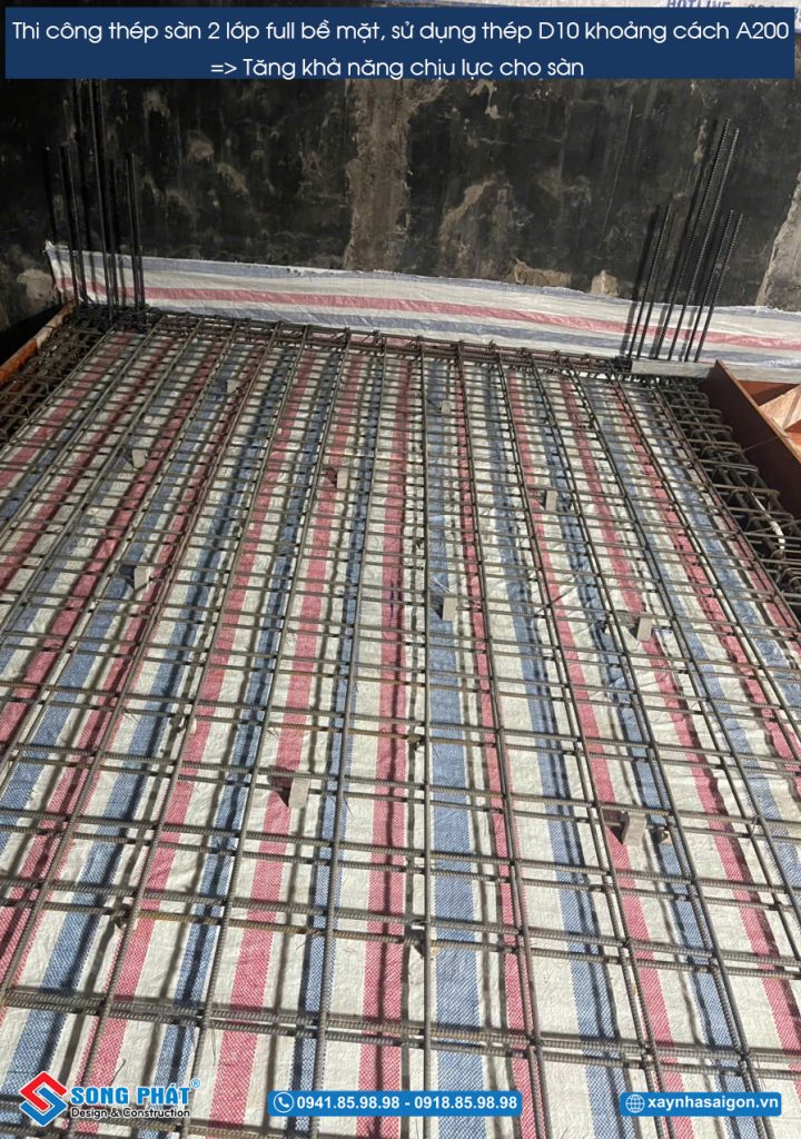 08/07 Hoàn thiện đi thép sàn lầu 1