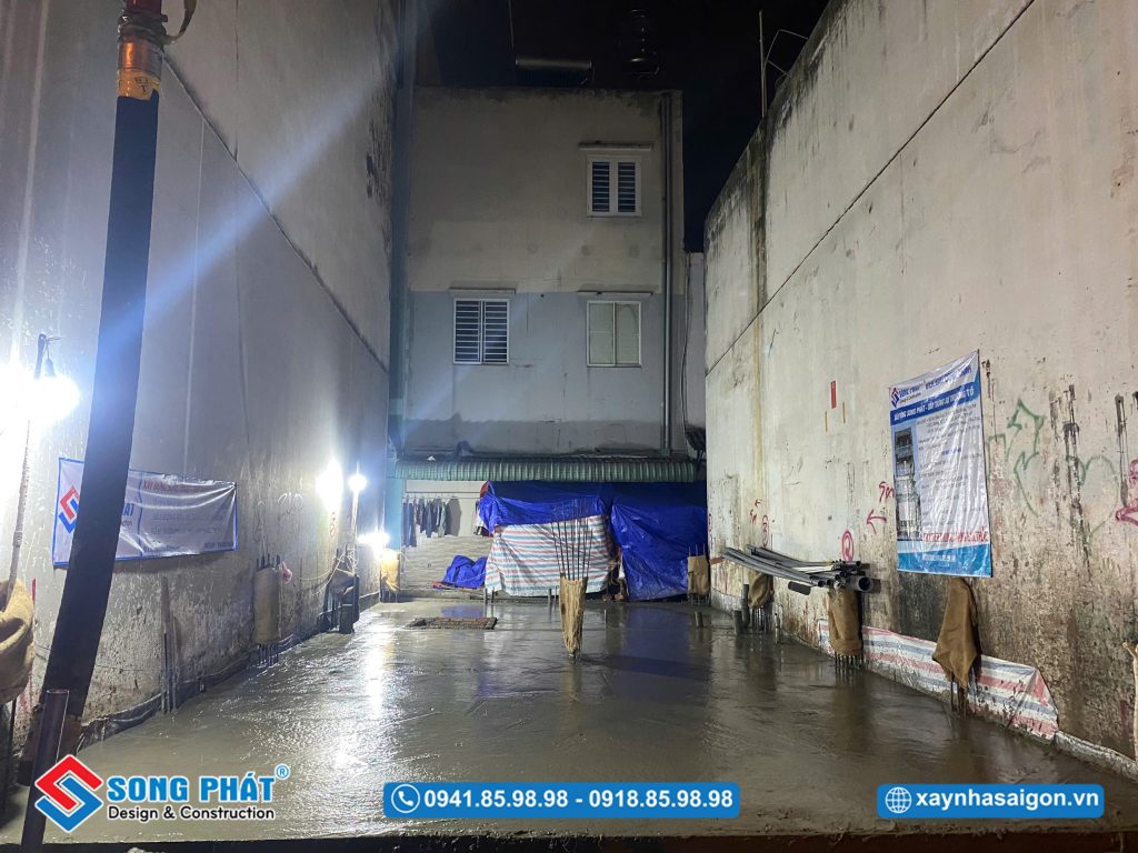 19/07 Đổ bê tông móng - sàn trệt 