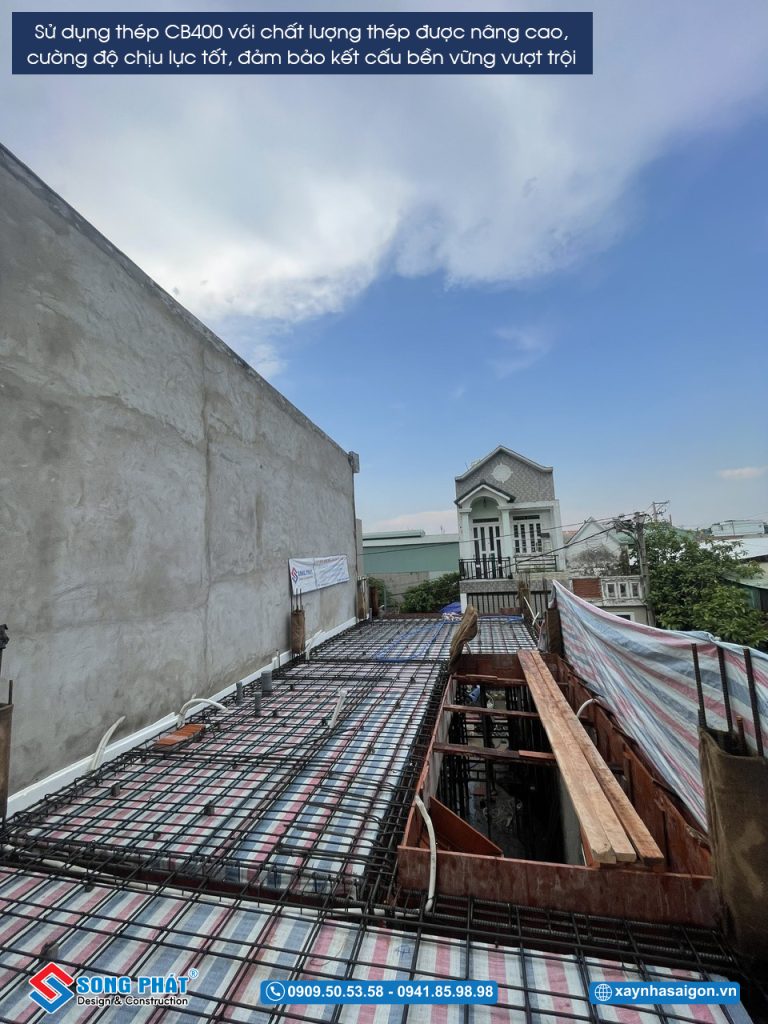25/04 Hoàn thiện đi thép sàn lầu 1