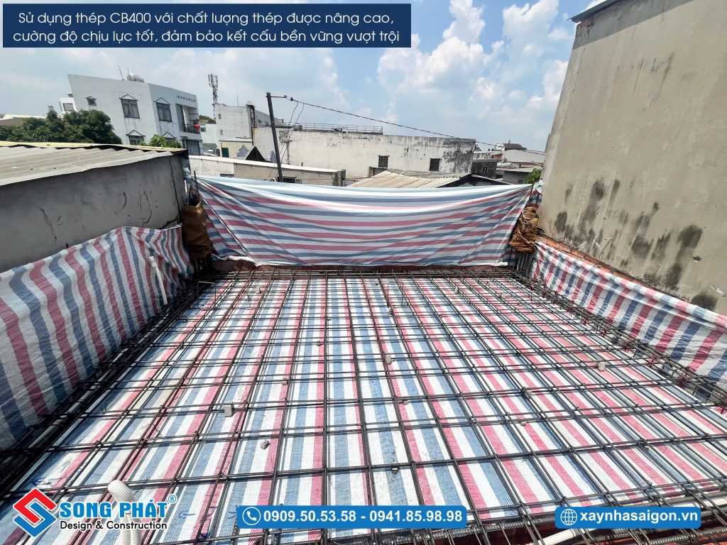 24/04 Hoàn thiện đi thép sàn lầu 1 