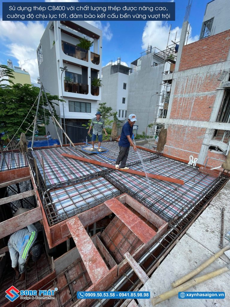 25/05 Hoàn thiện đi thép sàn lầu 1 