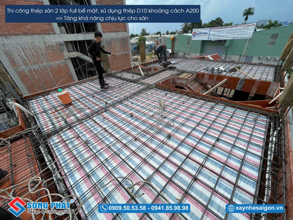 02/06 Hoàn thiện đi thép sàn lầu 2