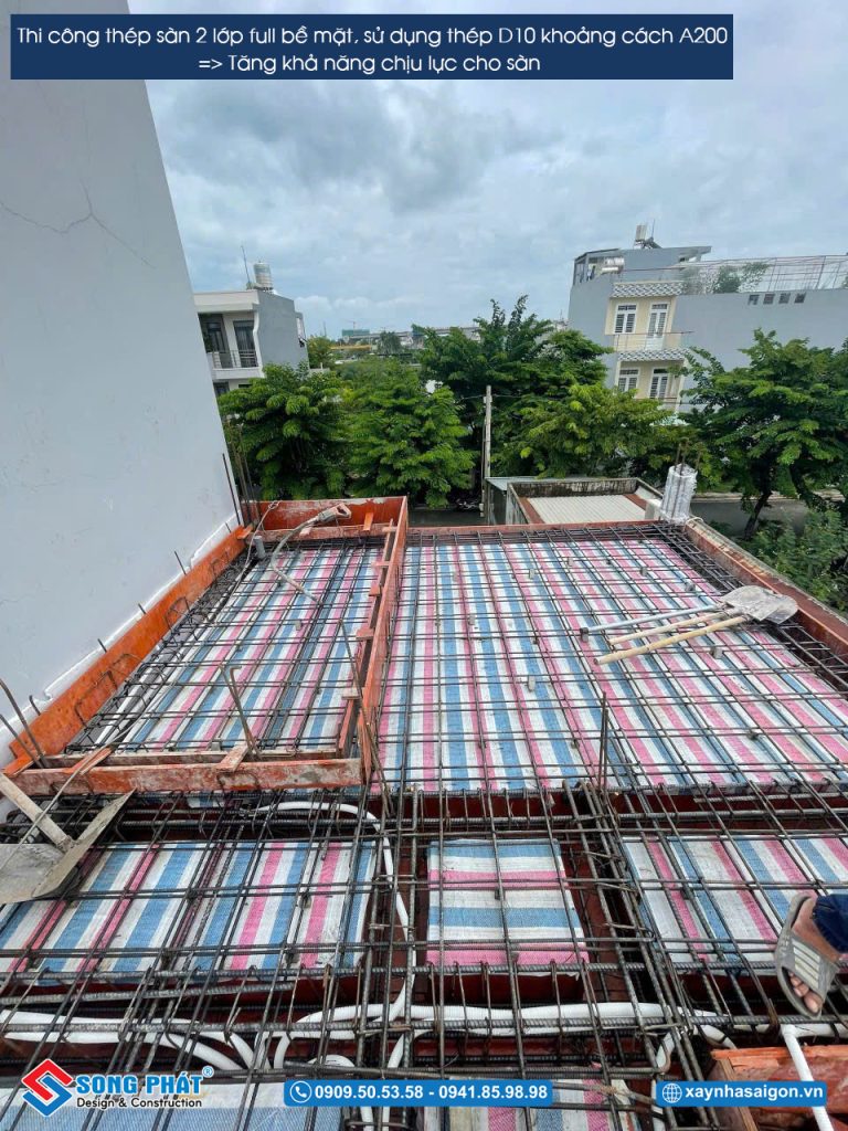 11/06 Hoàn thiện đi thép sàn lầu 2 