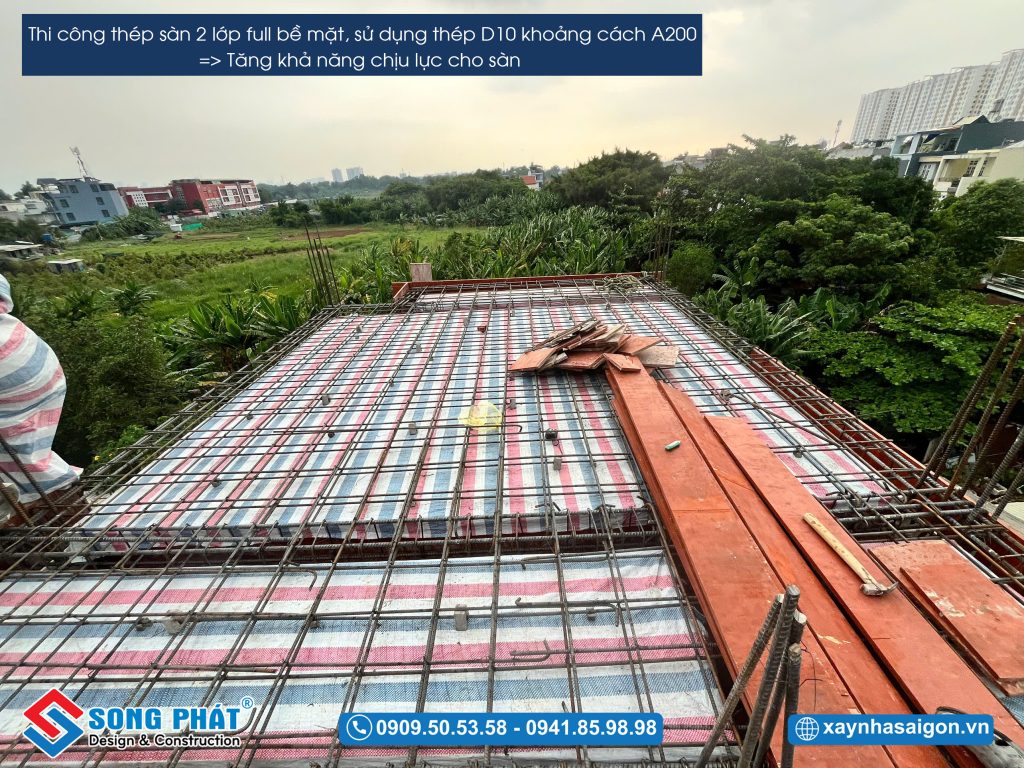 19/05 Hoàn thiện đi thép sàn sân thượng 