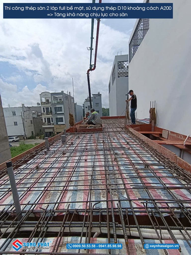 26/05 Hoàn thiện đi thép sàn lầu 2