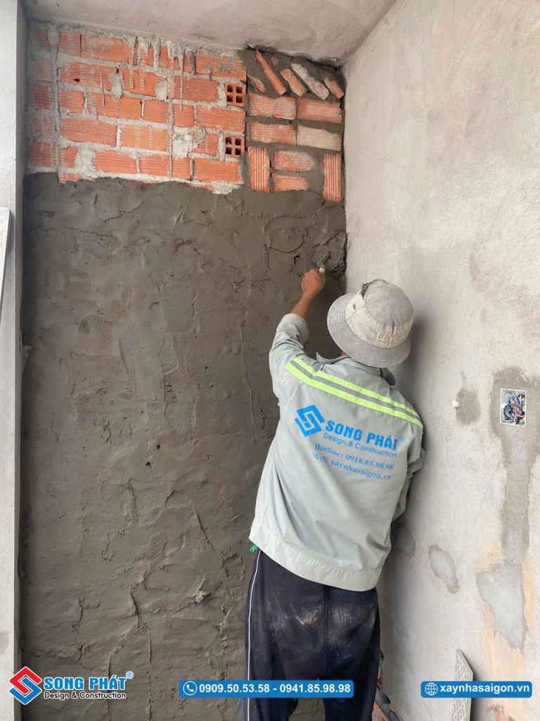 21/2 Xây tô hộp gen sân thượng