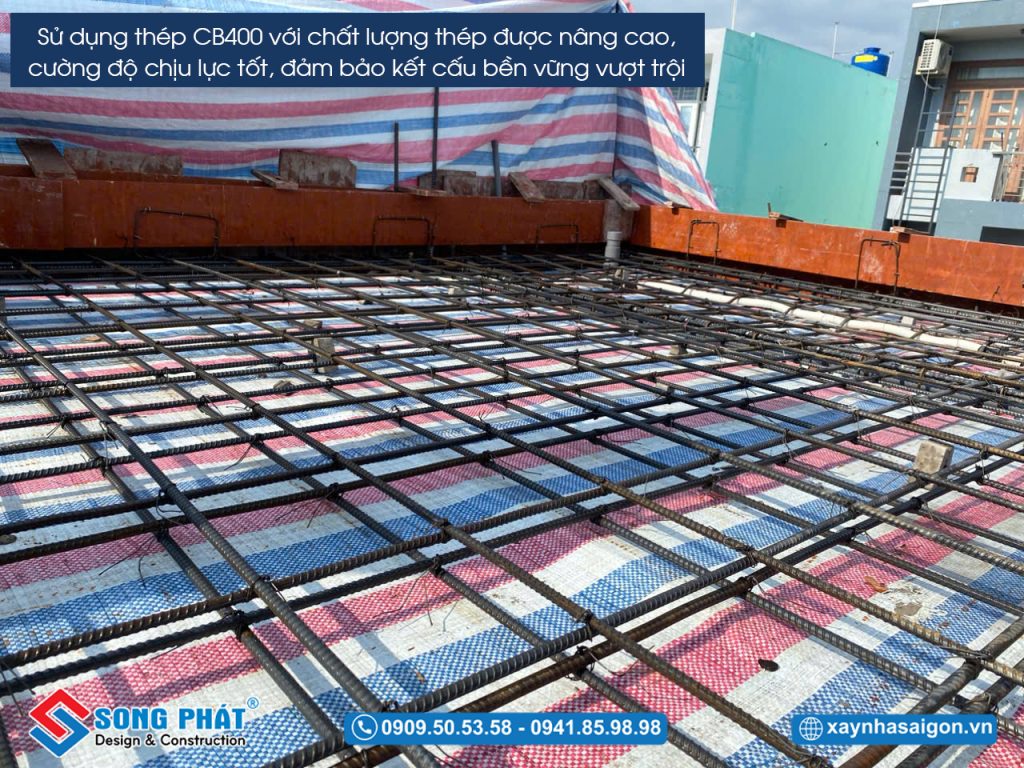 09/05 Hoàn thiện đi thép sàn sân thượng 