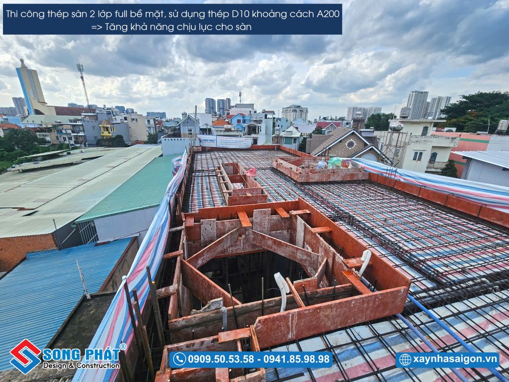 03/07 Hoàn thiện đi thép sàn mái 