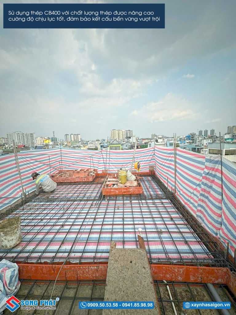 18/03 Hoàn thiện đi thép sàn mái 