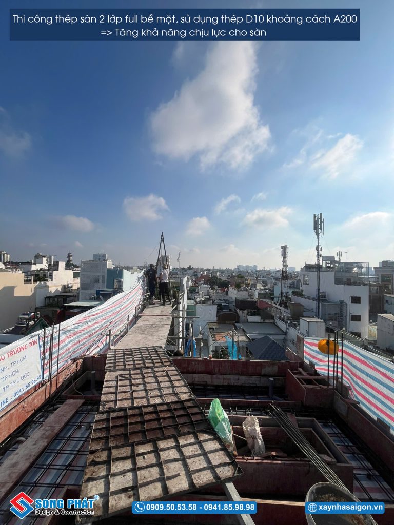 16/06 Hoàn thiện đi thép sàn mái 