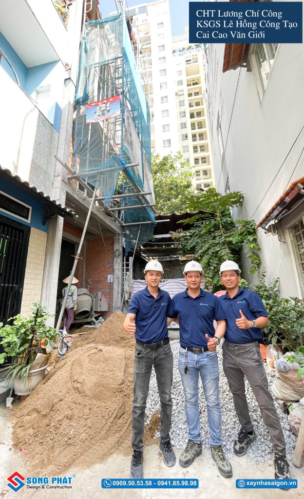 Đội ngũ Song Phát nghiệm thu thép sàn, giám sát quá trình đổ bê tông 