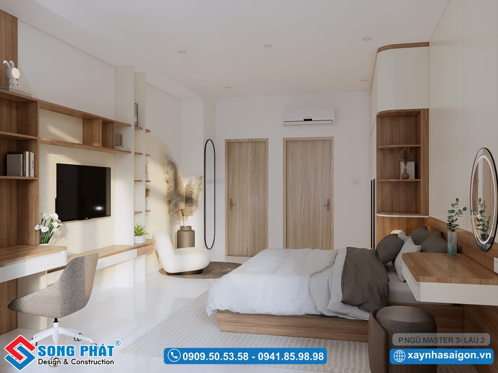 Bố trí nhà vệ sinh bên trong không gian mang đến sự tiện nghi và riêng tư cho gia chủ