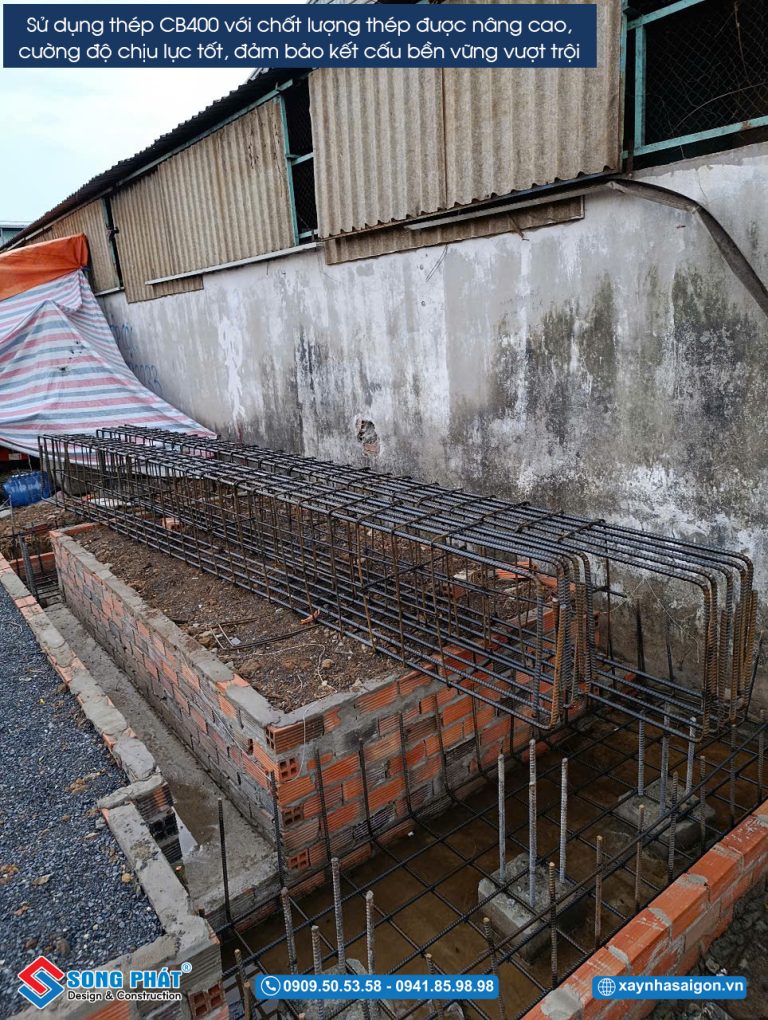 26/04 Đi thép móng – giằng móng