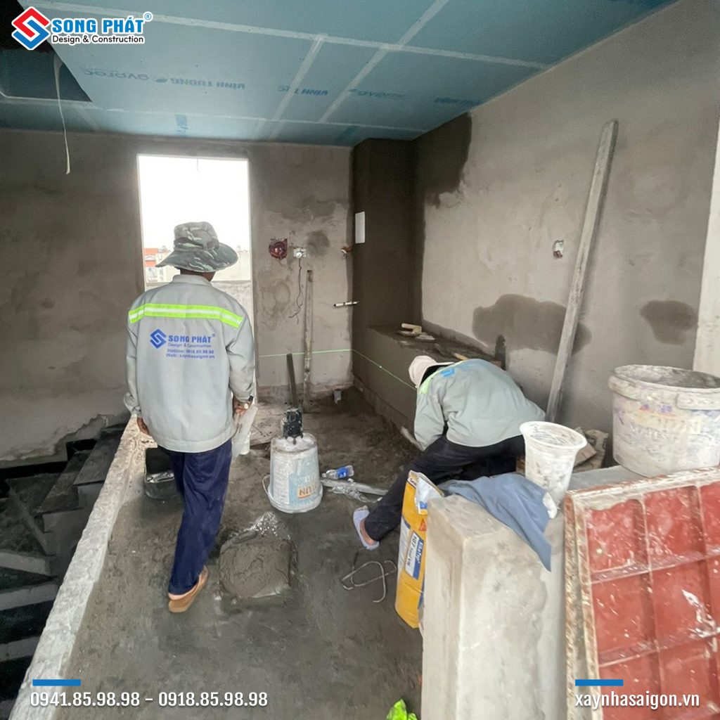 22/10 Xây tô hộp gen sân thượng