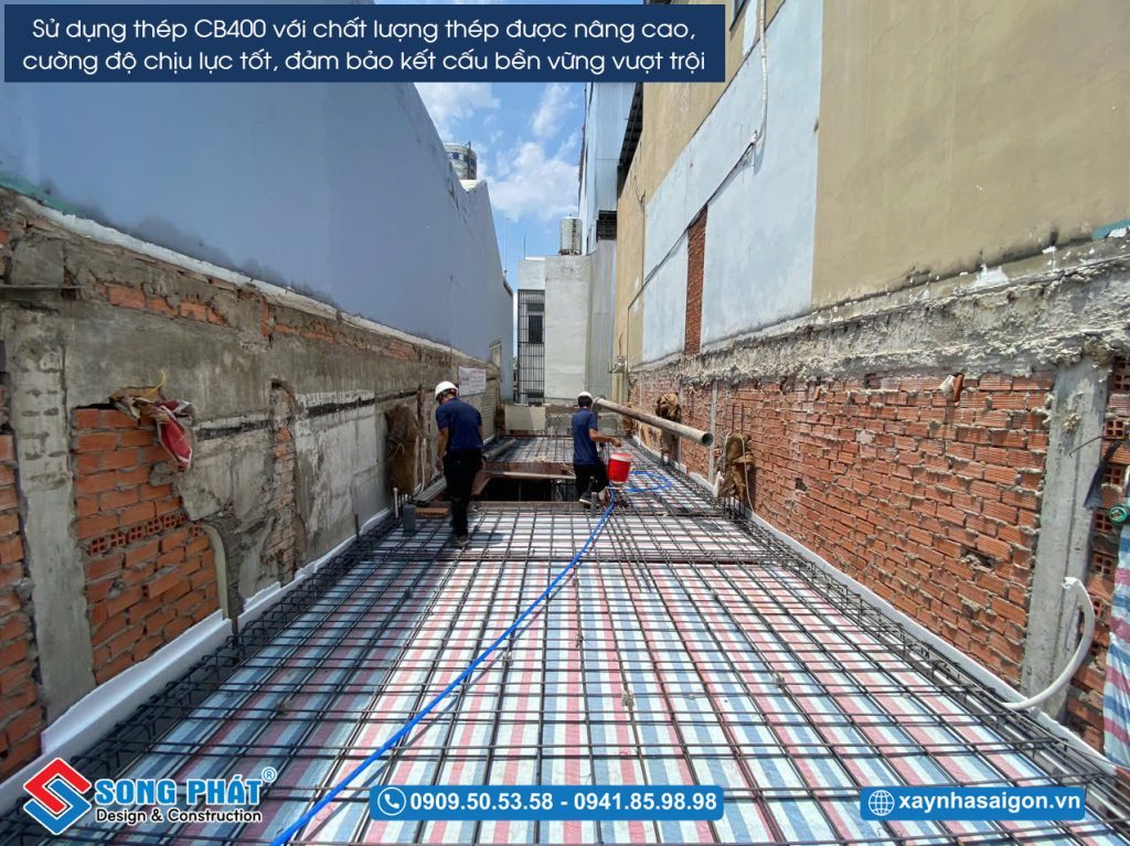 20/04 Hoàn thiện đi thép sàn lầu 1