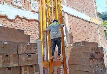 14/03 Thi công ép cọc tải cho toàn bộ công trình