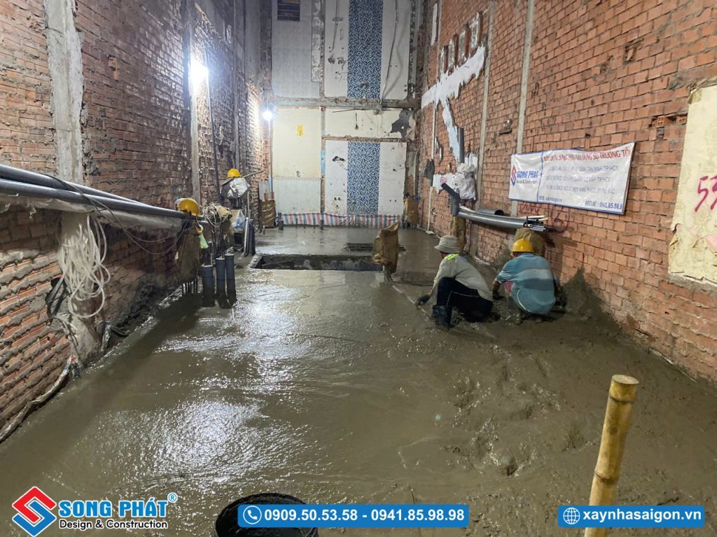 31/03 Hoàn thiện đổ bê tông móng – sàn trệt