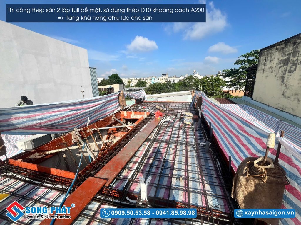 05/06 Hoàn thiện đi thép sàn lầu 1