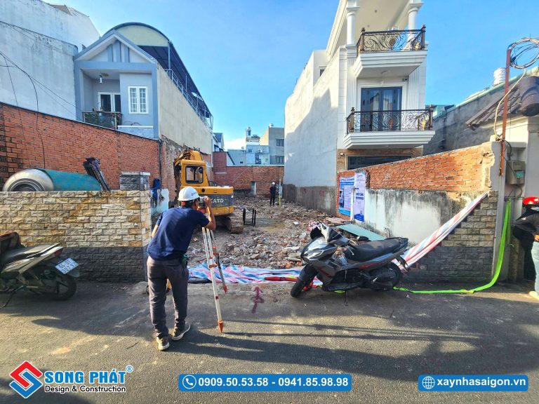 05/04 Tiến hành định vị công trình
