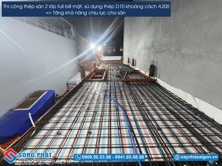 08/05 Hoàn thiện đi thép sàn lầu 1