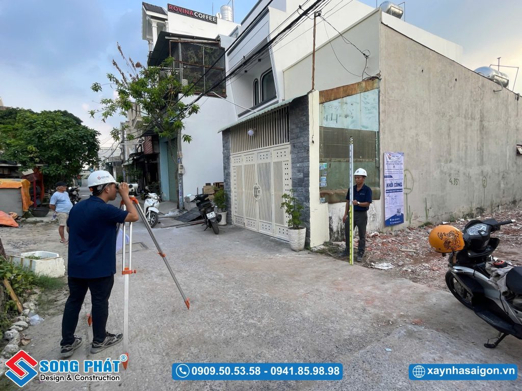 17/04 Kỹ sư Song Phát tiến hành định vị công trình